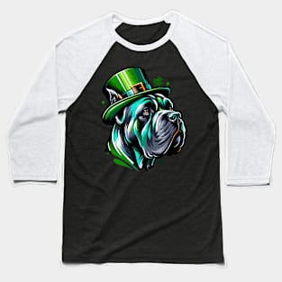 Cane Corso Portrait Celebrating Saint Patrick's Day Baseball T-Shirt